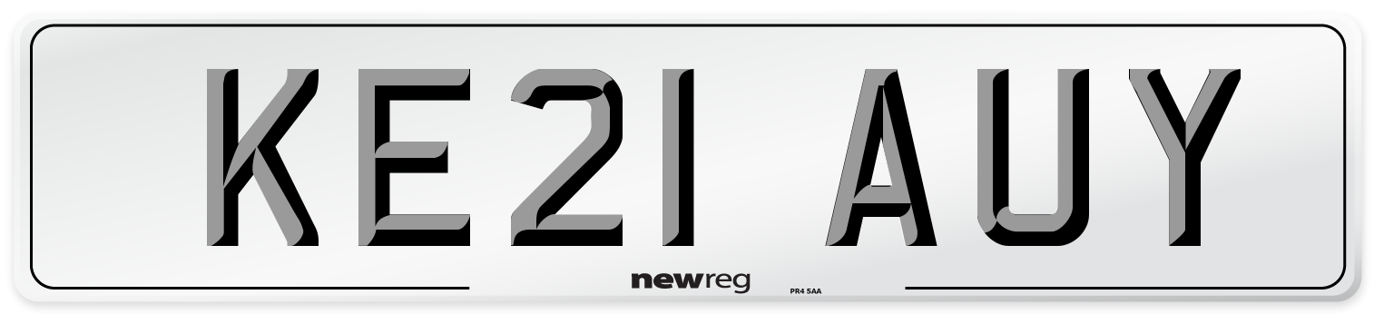 KE21 AUY Number Plate from New Reg